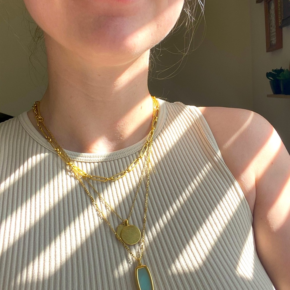 Madewell gold necklace set